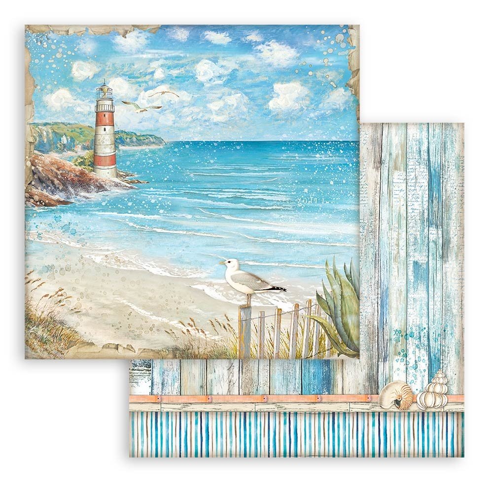 Stamperia Paper Pad 12X12 - Blue Dream - 7