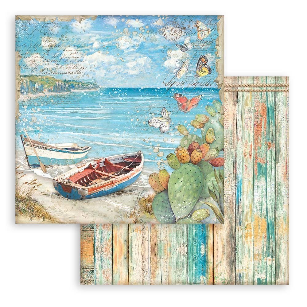 Stamperia Paper Pad 12X12 - Blue Dream - 4