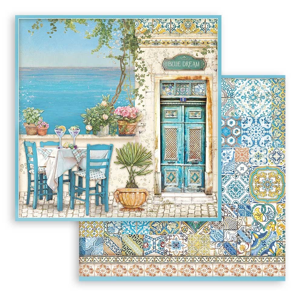 Stamperia Paper Pad 12X12 - Blue Dream - 8