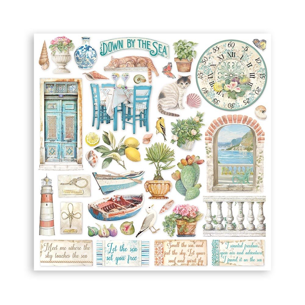 Stamperia Paper Pad 12X12 - Blue Dream - 3