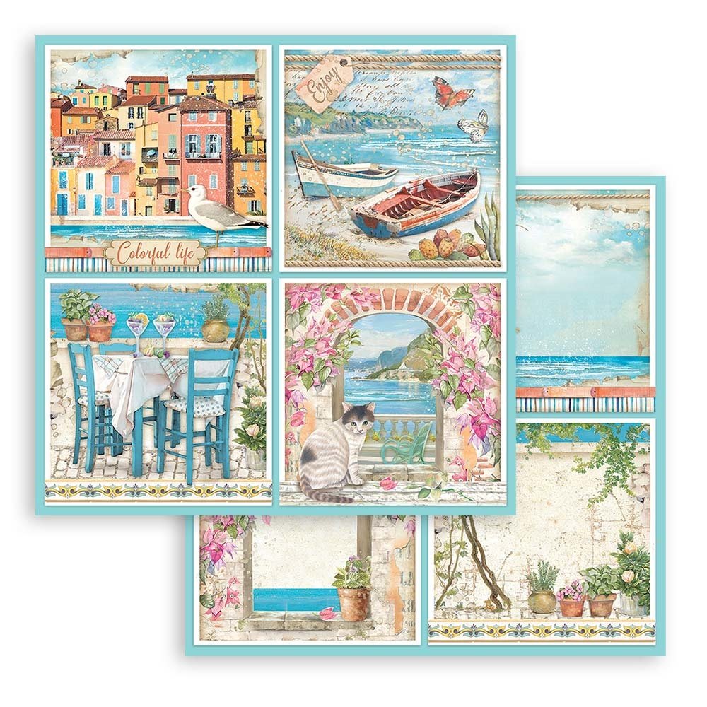 Stamperia Paper Pad 12X12 - Blue Dream - 5