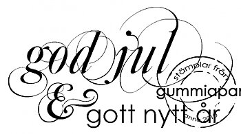 Gummiapan stämpel - God Jul & Gott nytt år 0702