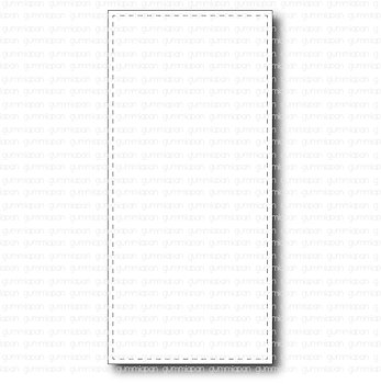 Gummiapan dies - Stitched Rectangle "mini" SlimLine kort (7,5x15)