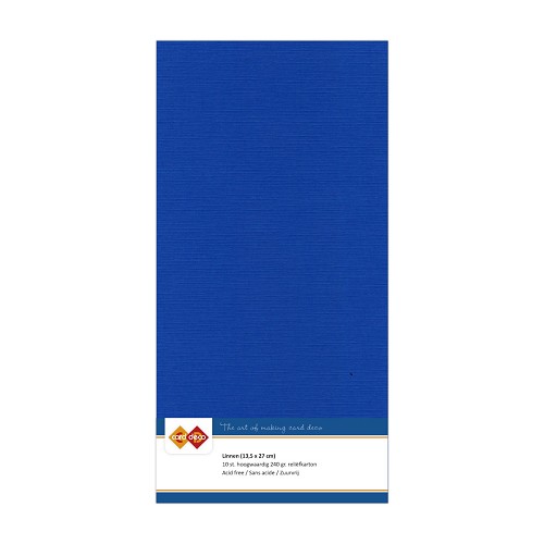 Card Deco Linen - 4K - Ultramarine 10-p
