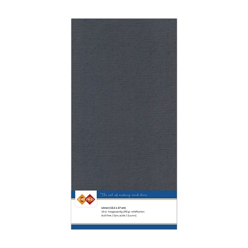 Card Deco Linen - 4K - Dark Grey 10-p