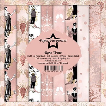 Paper Favourites Rose Wine 6x6 Inch Paper Pack 