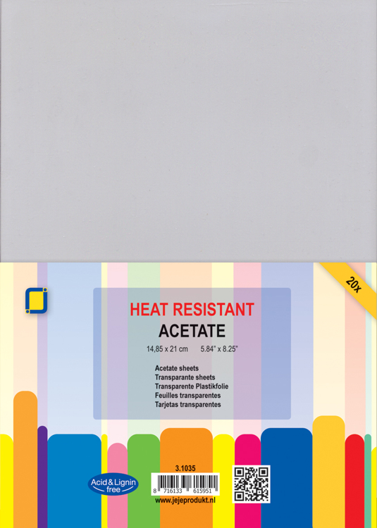 Heat Resistant Acetate A5, 20 stk