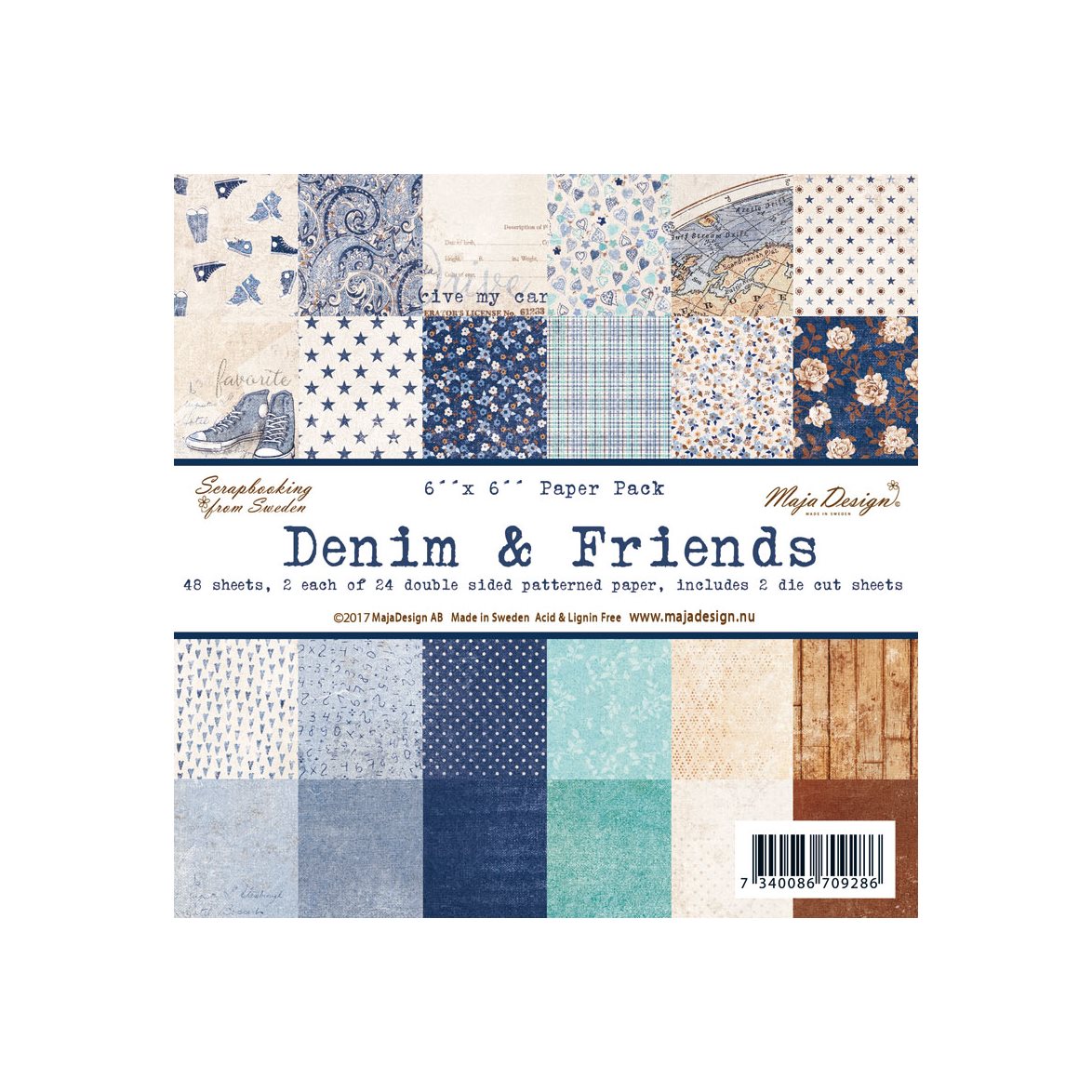 Maja Design Denim & Friends - Paperpack 6"x6"