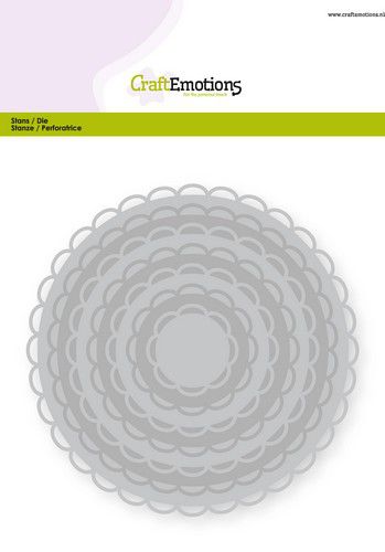 CraftEmotions Big Nesting Die - open scalop circles  XL