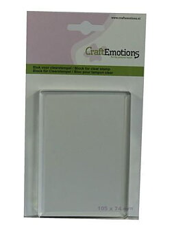 CraftEmotions block for clearstamp 105x74x8mm