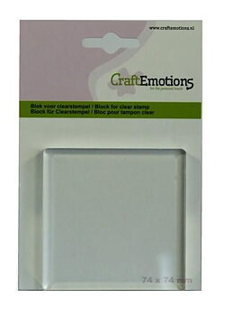 CraftEmotions block for clearstamp 74x74x8mm