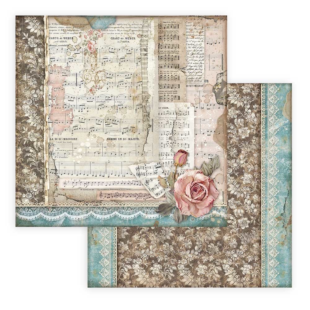 Stamperia Paper Pad 8X8 - Passion - 7