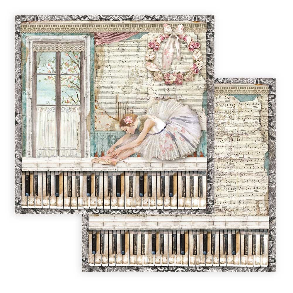 Stamperia Paper Pad 8X8 - Passion - 9
