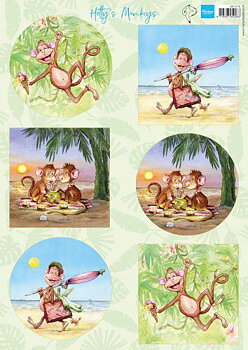 Marianne Design Bildark - Hetty’s Monkeys