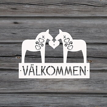 DALAKÄRLEK VÄLKOMMEN vägg|dörr