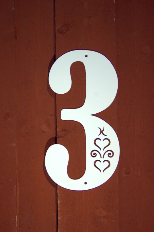 FASADSIFFRA nr 3 HJÄRTESPIRA - 5