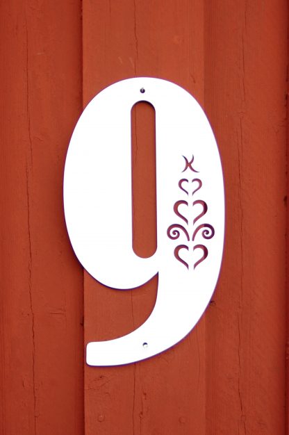 FASADSIFFRA nr 9 HJÄRTESPIRA - 3