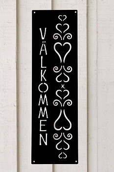 VÄLKOMMEN HJÄRTERANKA vägg