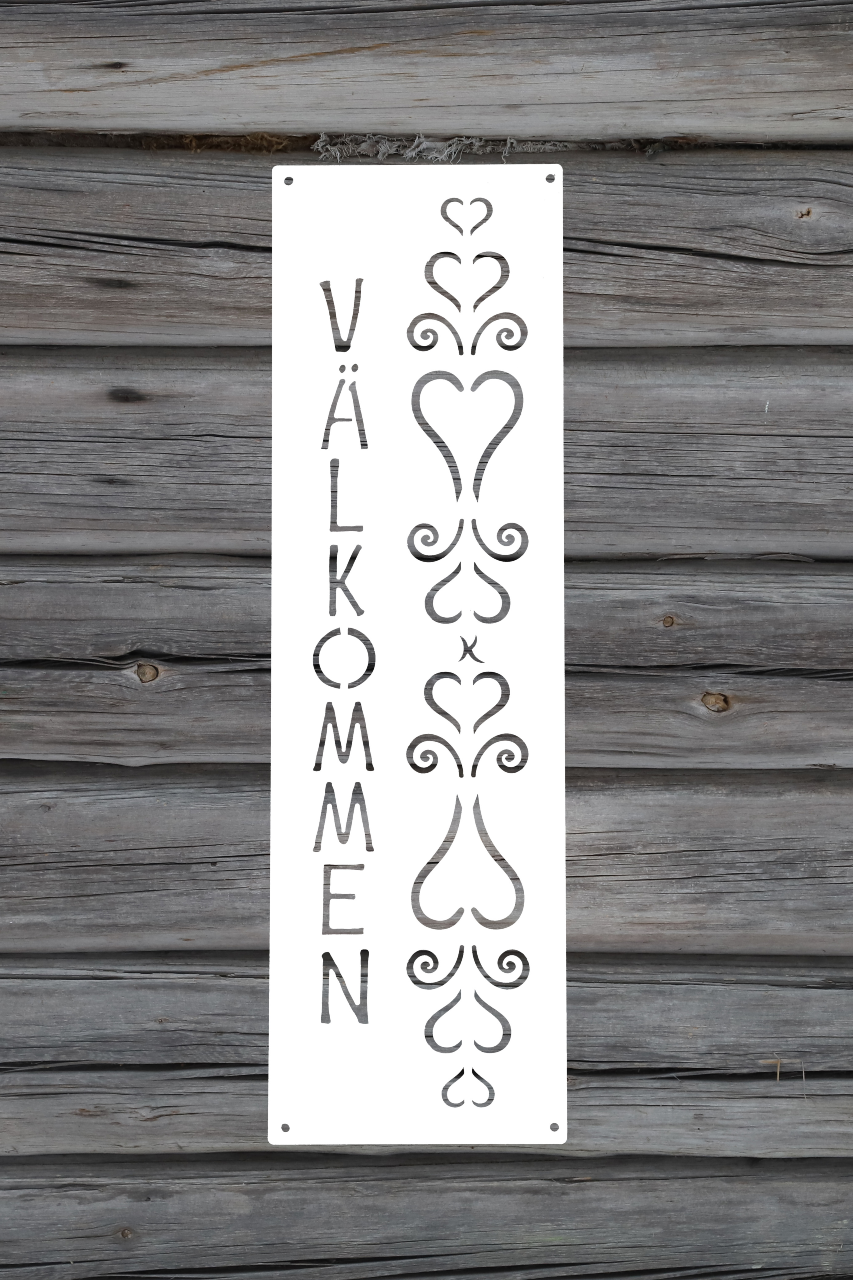 VÄLKOMMEN HJÄRTERANKA vägg - 2