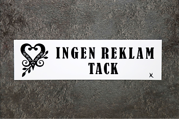 HJÄRTA INGEN REKLAM TACK
