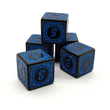 5-pack D6 Blue