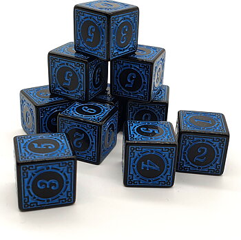10-pack D6 Blue