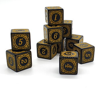 10-pack D6 Gul