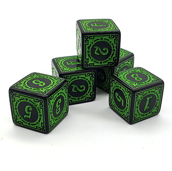 5-pack D6 Green