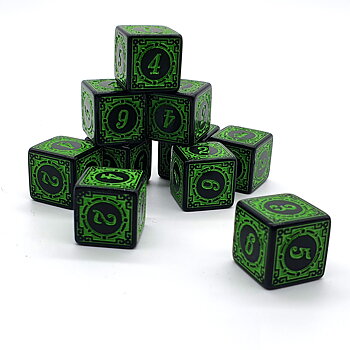 10-pack D6 Green