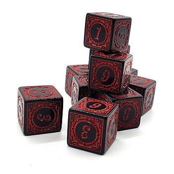 10-pack D6 Röd