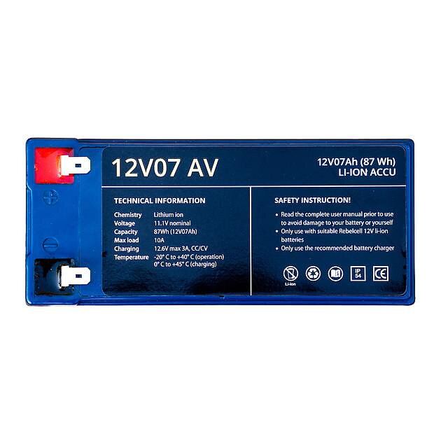 Kajakpaket med 7 Ah Rebelcell Li-ion batteri med laddare, X-POWER givarhållare och monteringsskena
