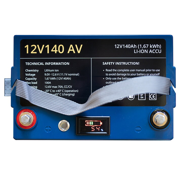 Paket med Rebelcell 12V140 och 12.6V35A laddare