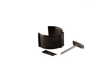 Rörsvep Stenvägg, Svart 90 mm