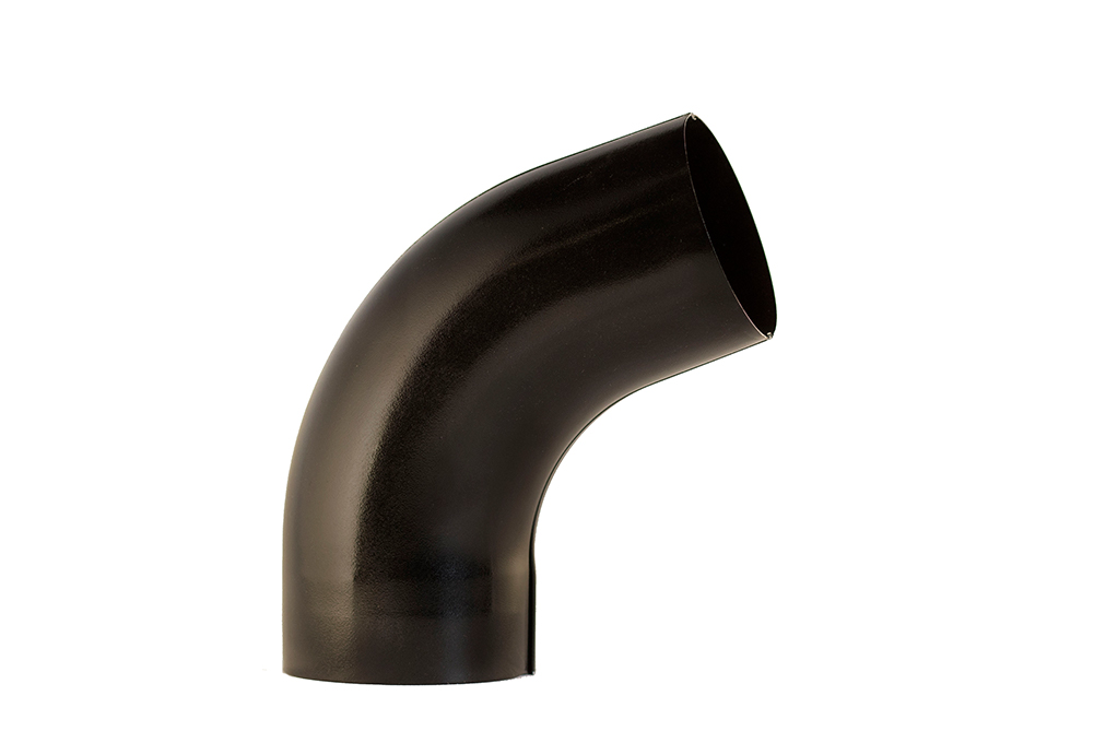 Rörvinkel Svart 75 mm