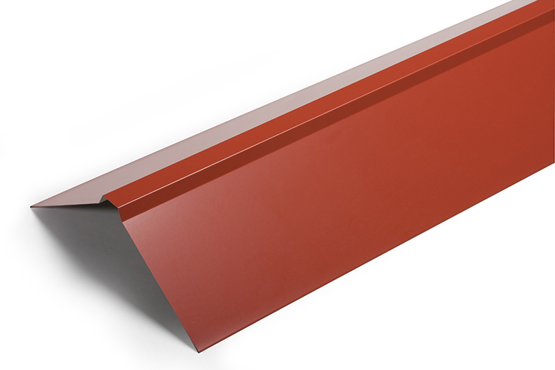 Nockplåt 190x190x2000 mm, Tegelröd