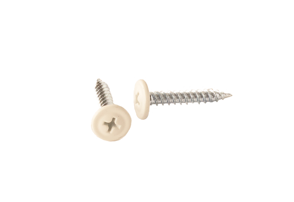 Montageskruv Vass Spets 4,2x25 mm, Vit 50 st