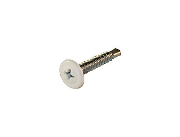 Montageskruv Borrspets 4,2x25 mm, Vit 50 st
