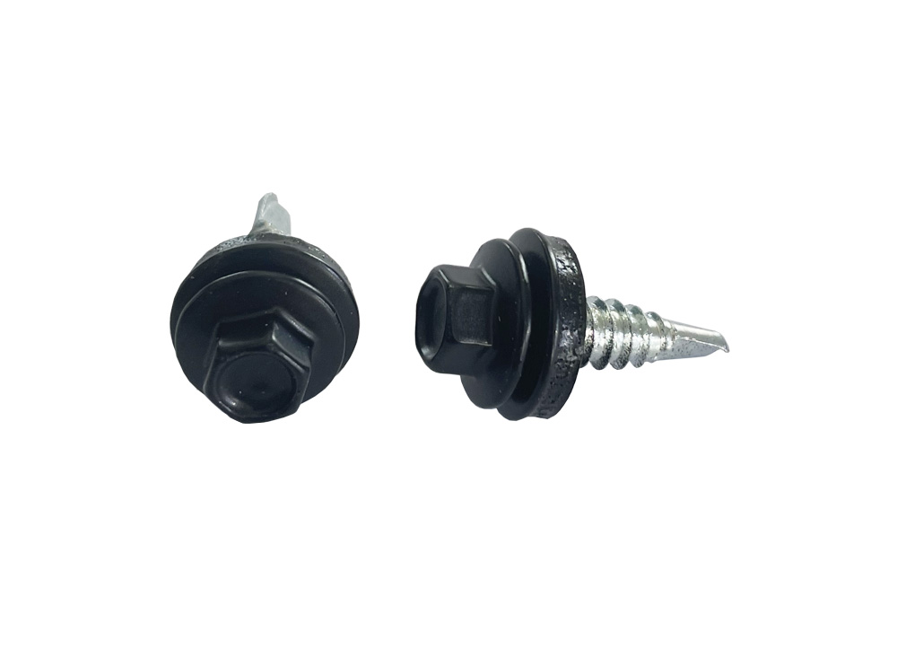 Överlappskruv 6,3x22 mm, Svart 250 st