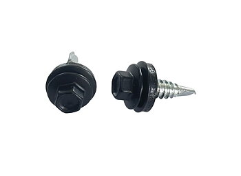 Överlappskruv 6,3x22 mm, Svart 250 st