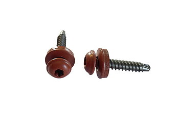 Vattbrädesskruv 4,2x25 mm, Tegelröd 250 st
