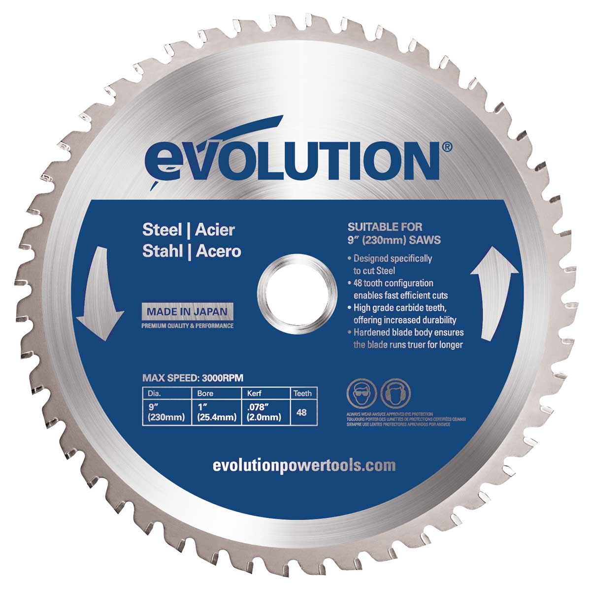 Kapklinga Evolution 230 mm, för stål