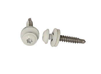 Vattbrädesskruv kolstål  4,2x25 mm, Vit 50 st