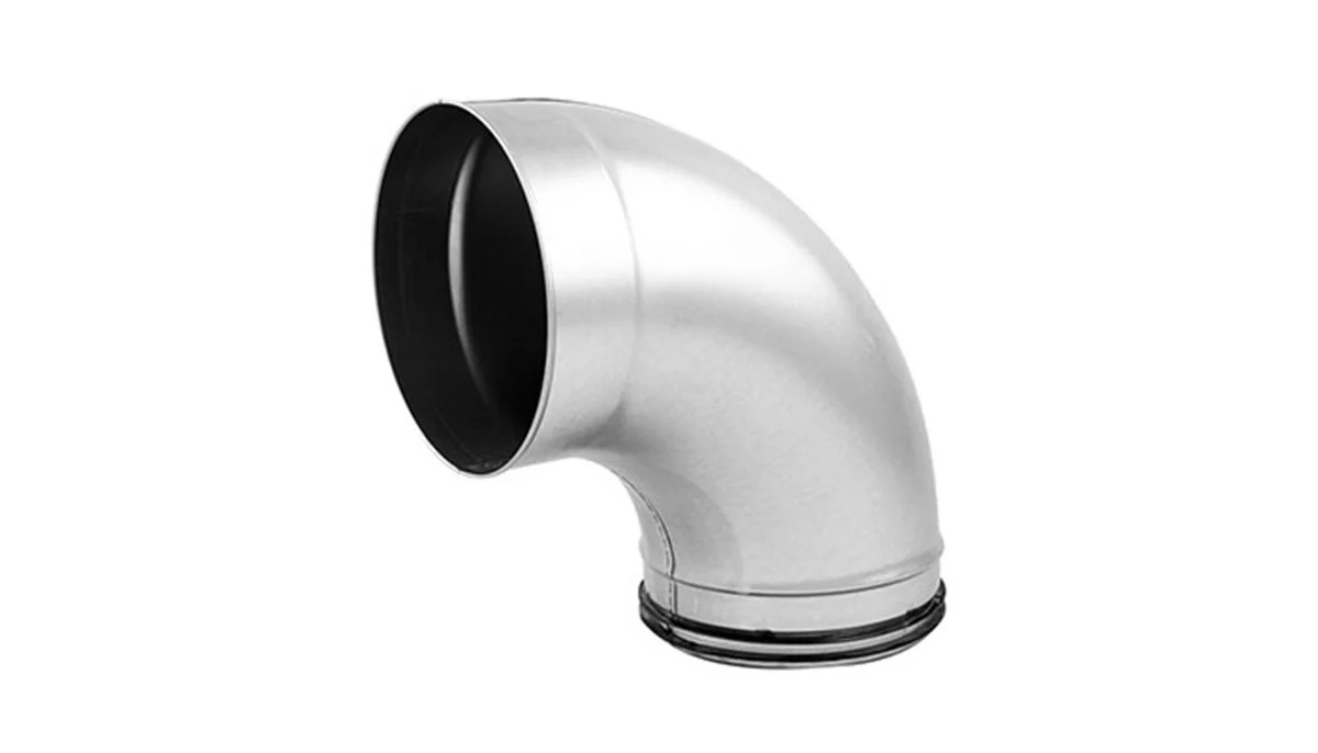 BMU Ventilationsböj muff / nippel 90° 125mm