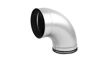 BMU Ventilationsböj muff / nippel 90° 125mm