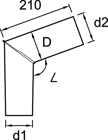Skarprörsvinkel 70°, Plannja - 2