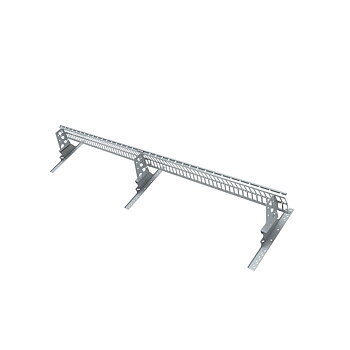 Snörasskydd snögrind bärläkt till betongpannor 2,4m, Grå