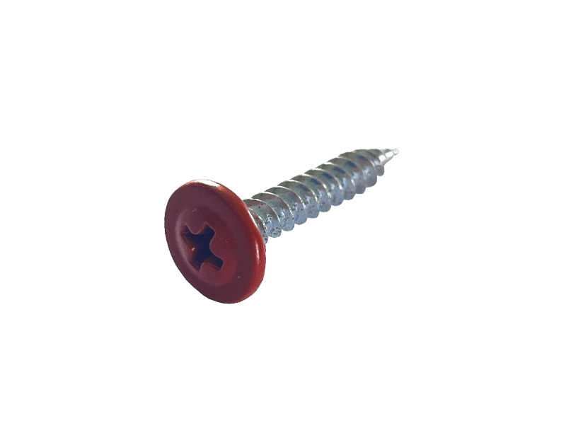 Montageskruv Vass Spets 4,2x25 mm, Mörkröd 50 st