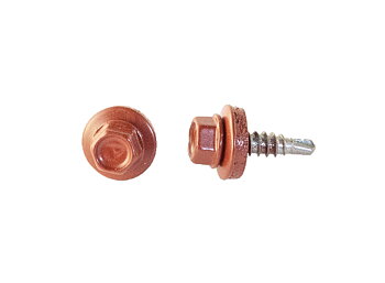 Aluminiumskruv 5,5x20 mm, Tegelröd 250 st