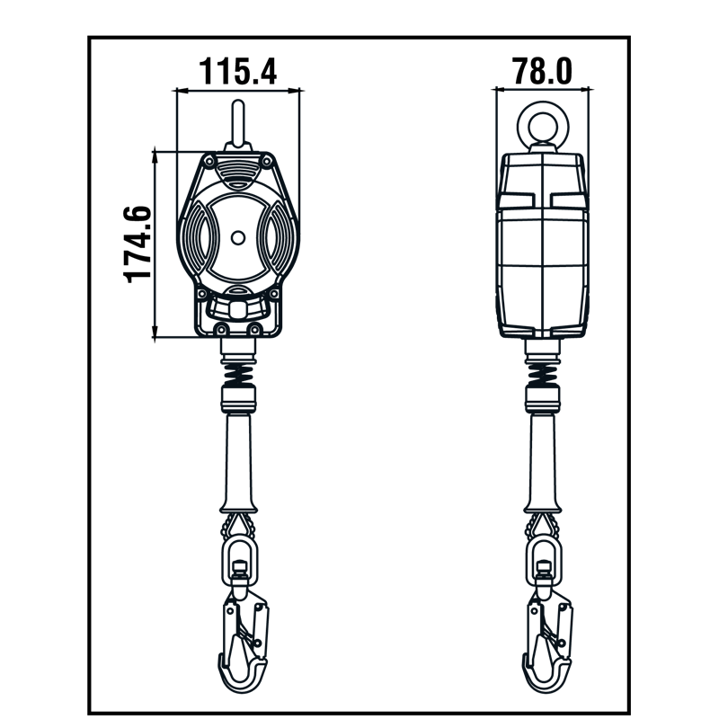Fallskyddsblock, 3,5 meter - 2