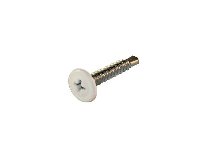 Montageskruv Borrspets 4,2x25 mm, Vit 500 st